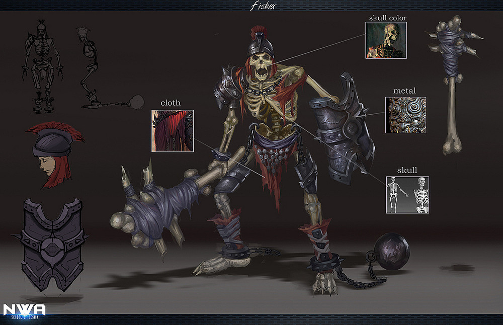 骷髅战士（图ZNzY4NjY0NzY=） - 游戏原画 - 站酷设计师Fisker09原创素材 - 站酷ZCOOL