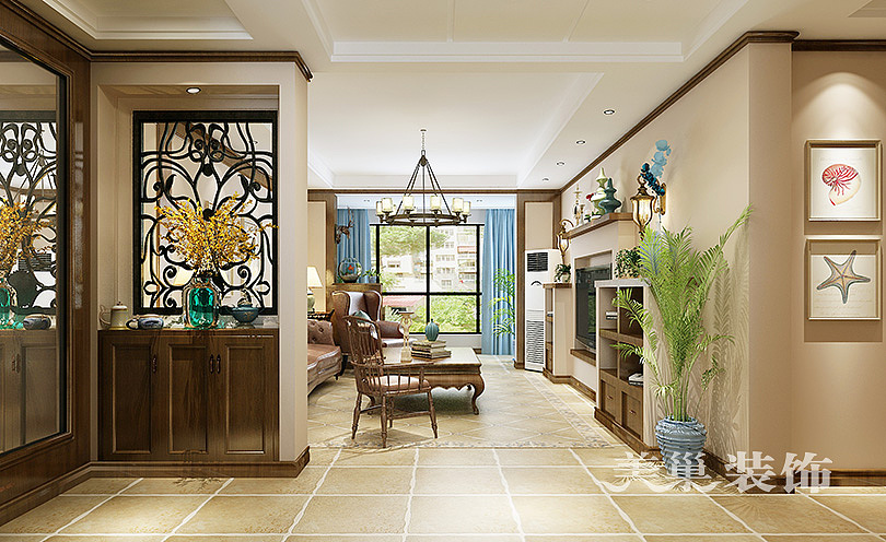 新乡100平两室两厅美式乡村风格装修效果图（图ZODYxODAxNjg=） - 家装设计 - 站酷设计师青柠檬柚子原创素材 - 站酷ZCOOL