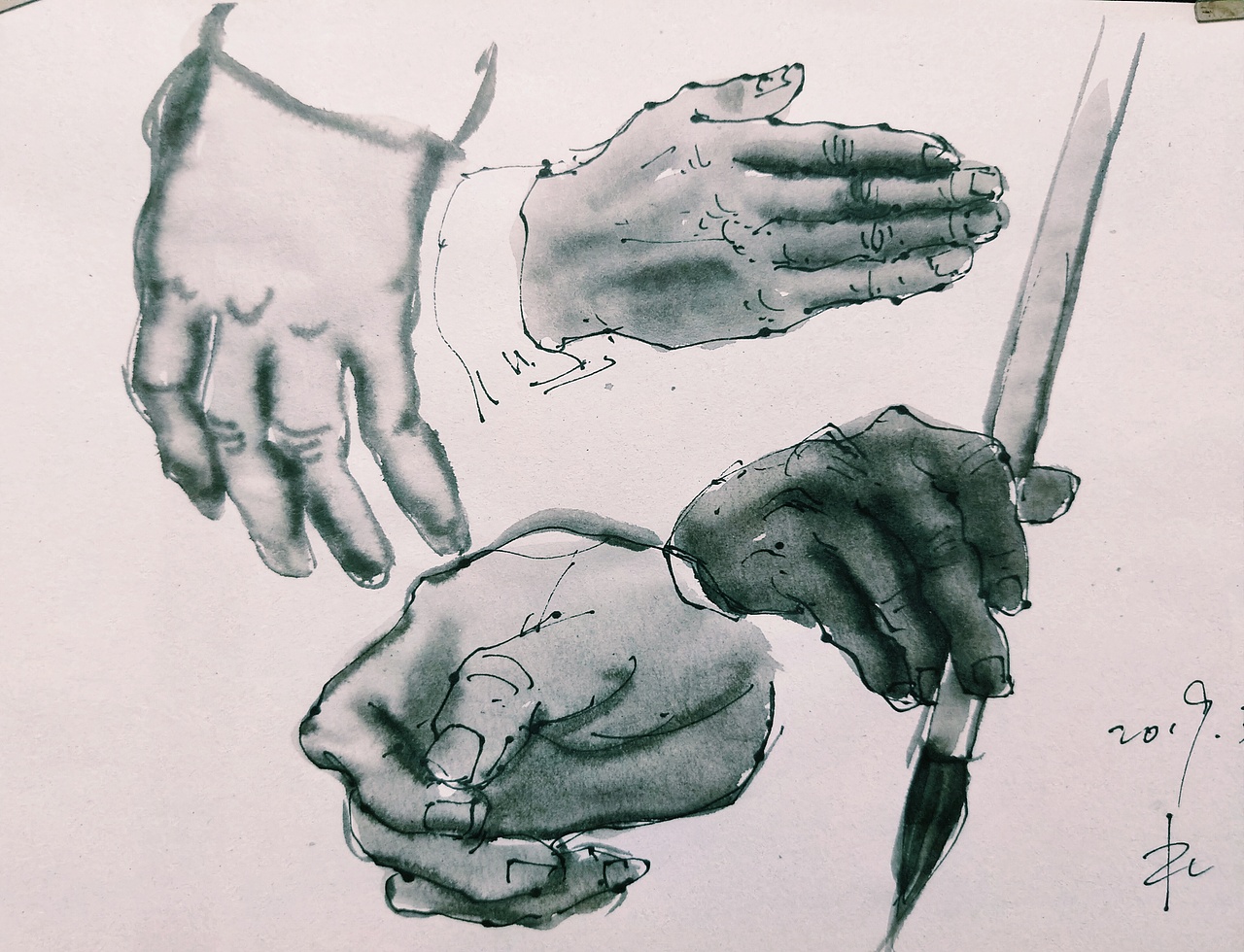 阿杜手绘阿杜速写大师速写人体速写肖像画速写艺术速写