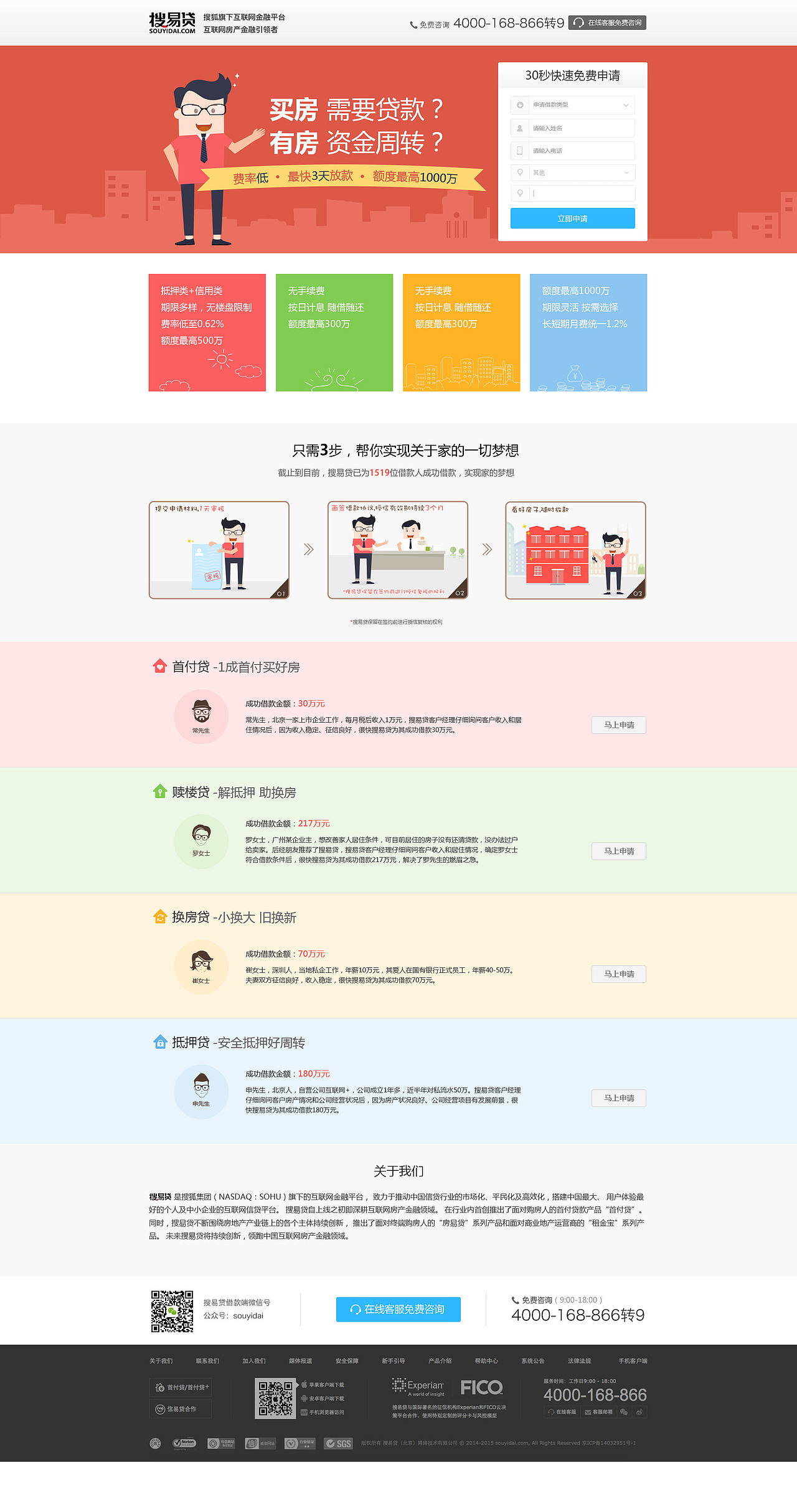 搜易贷PC端标准化及页面