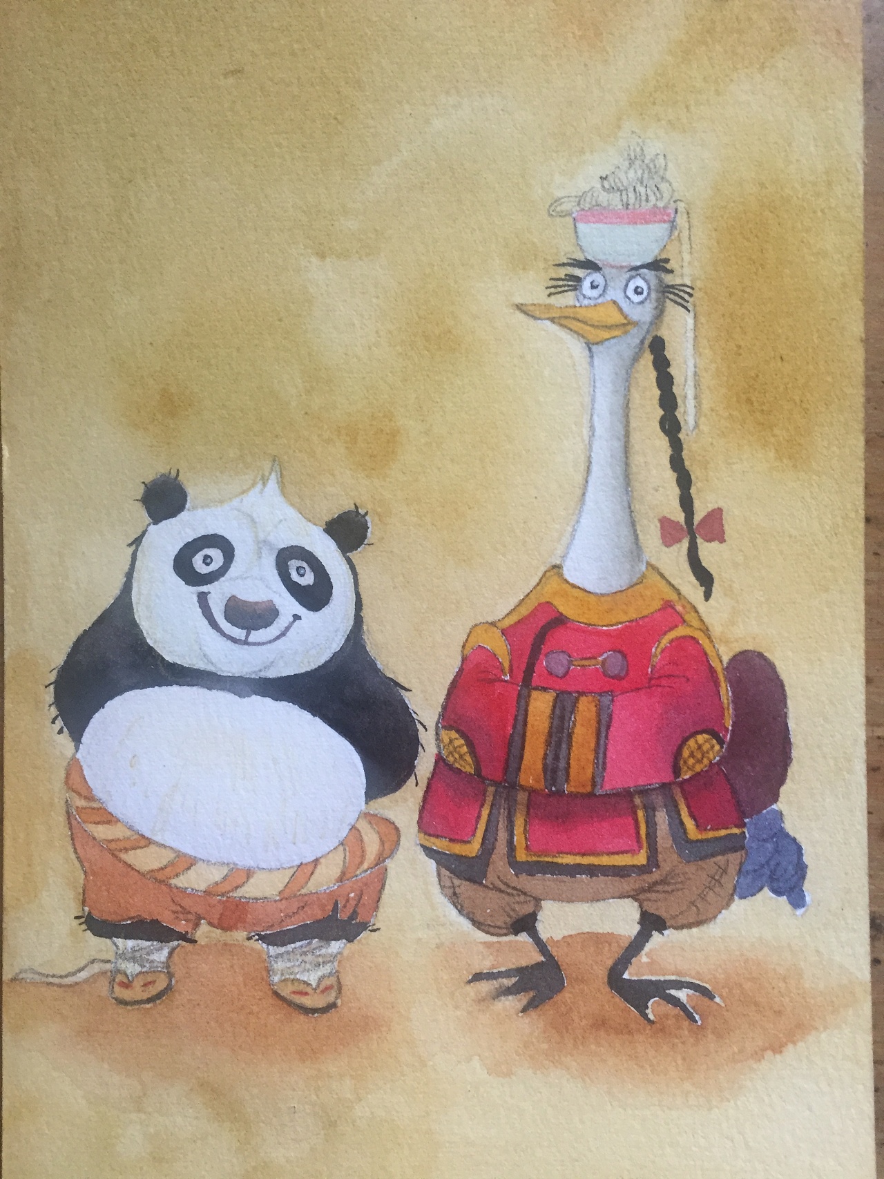 功夫熊猫 水彩 儿童插画 - 原创作品 - 站酷(zcool)