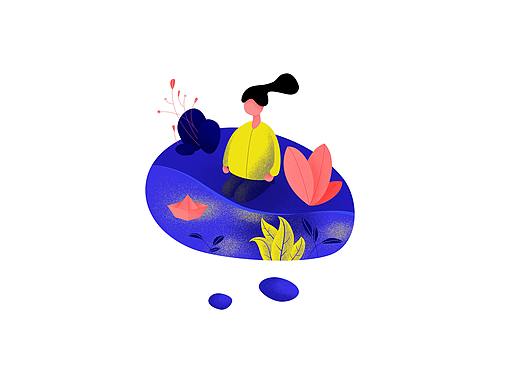 噪点风插画