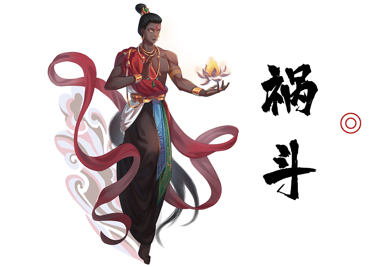 山海经拟人角色原画设计立绘