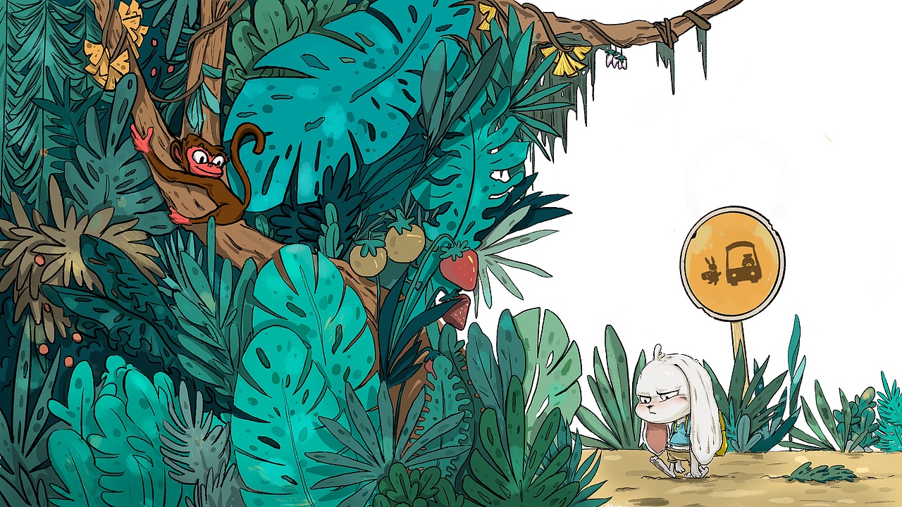 《兔子西姆》绘本作业（图ZMjM0MDEyNjU2） - 绘本 - 站酷设计师小洞I原创素材 - 站酷ZCOOL