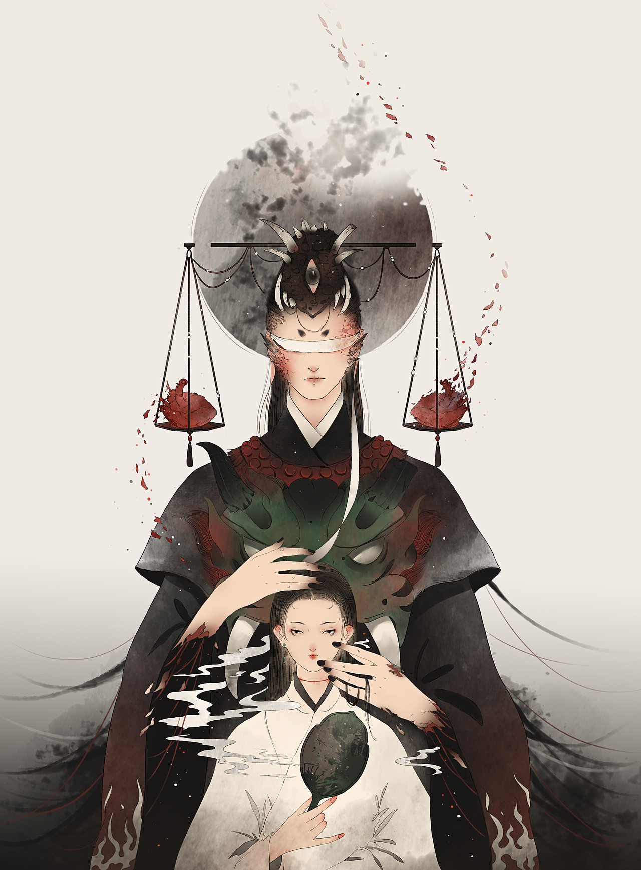 聊斋志异之陆判|插画|绘本|大力斋_原创作品-站酷zcool