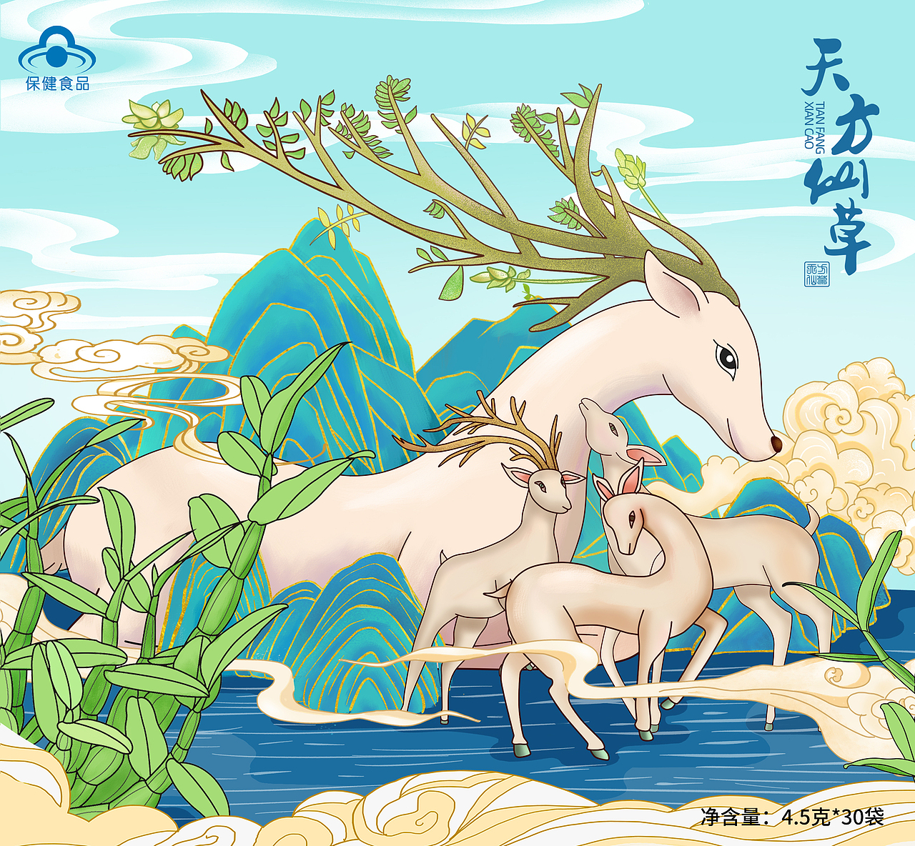 国风包装插画（图ZMjU2ODQzMDE2） - 商业插画 - 站酷设计师如玉的小七原创素材 - 站酷ZCOOL