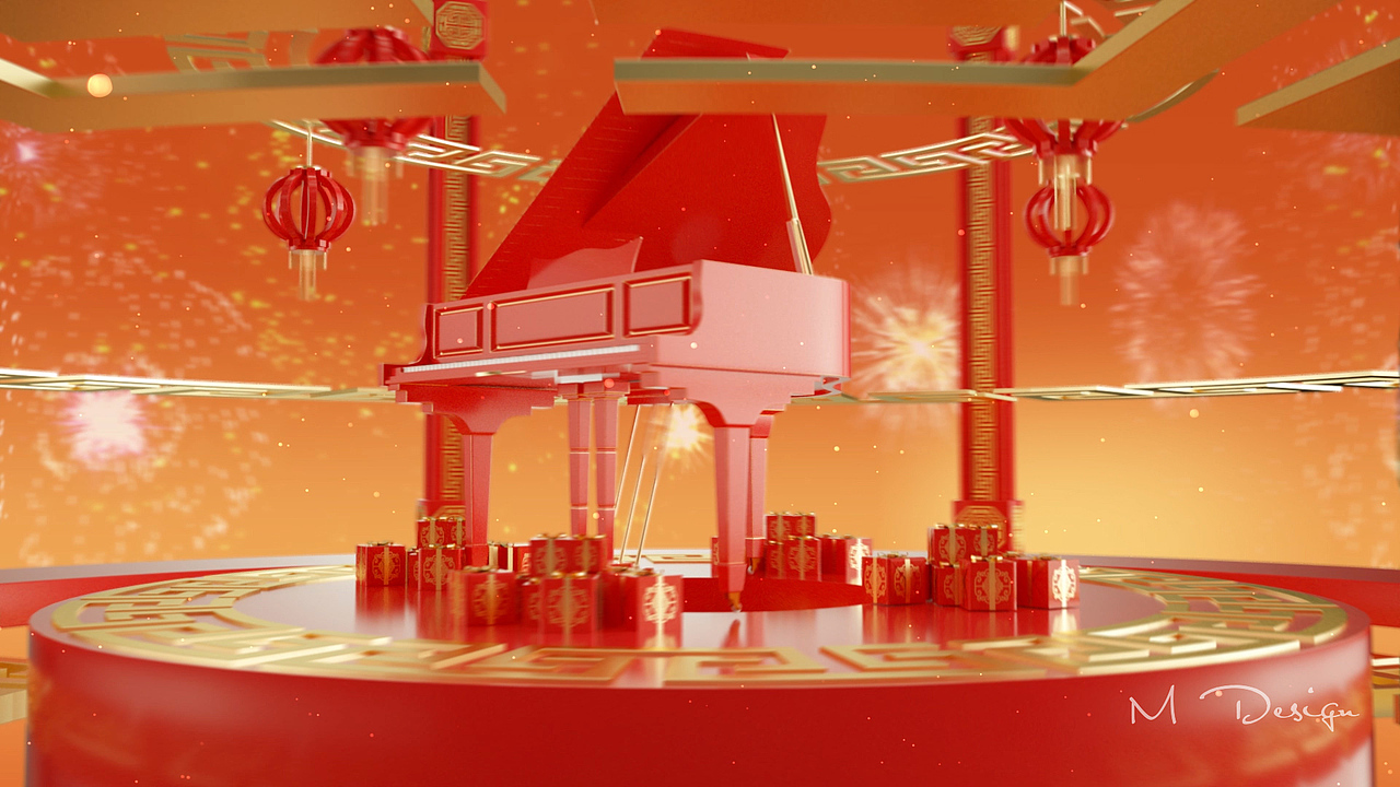 新年音乐会三维创意动画开场片栏目包装