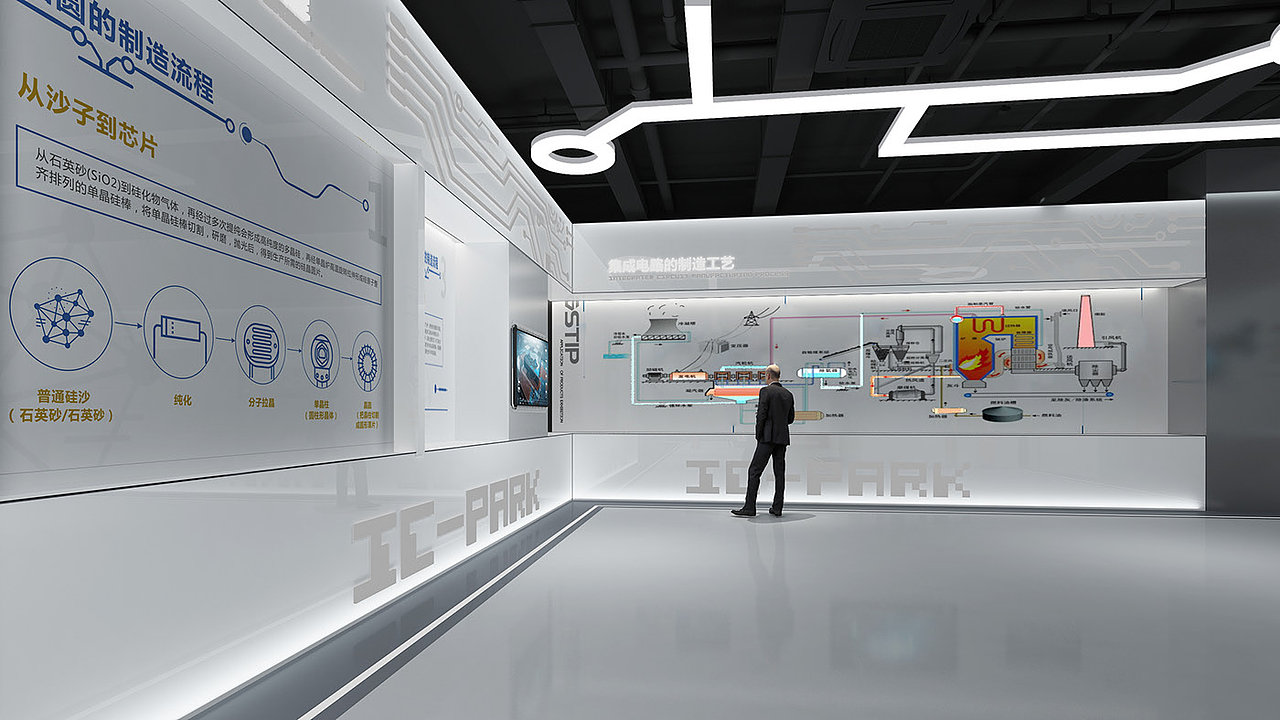 企业展厅设计 效果图