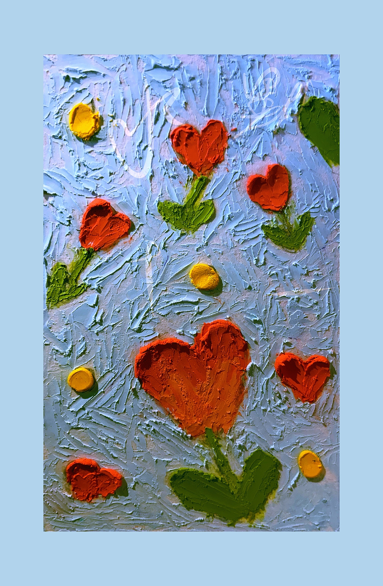 第四幅油画棒作品,郁金香