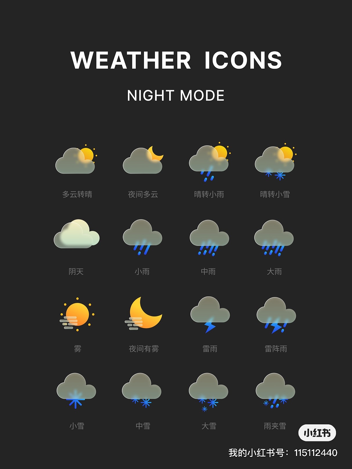 毛玻璃天气icon（图ZMjk2MjAwMjg0） - 图标 - 站酷设计师暴躁小罗原创素材 - 站酷ZCOOL