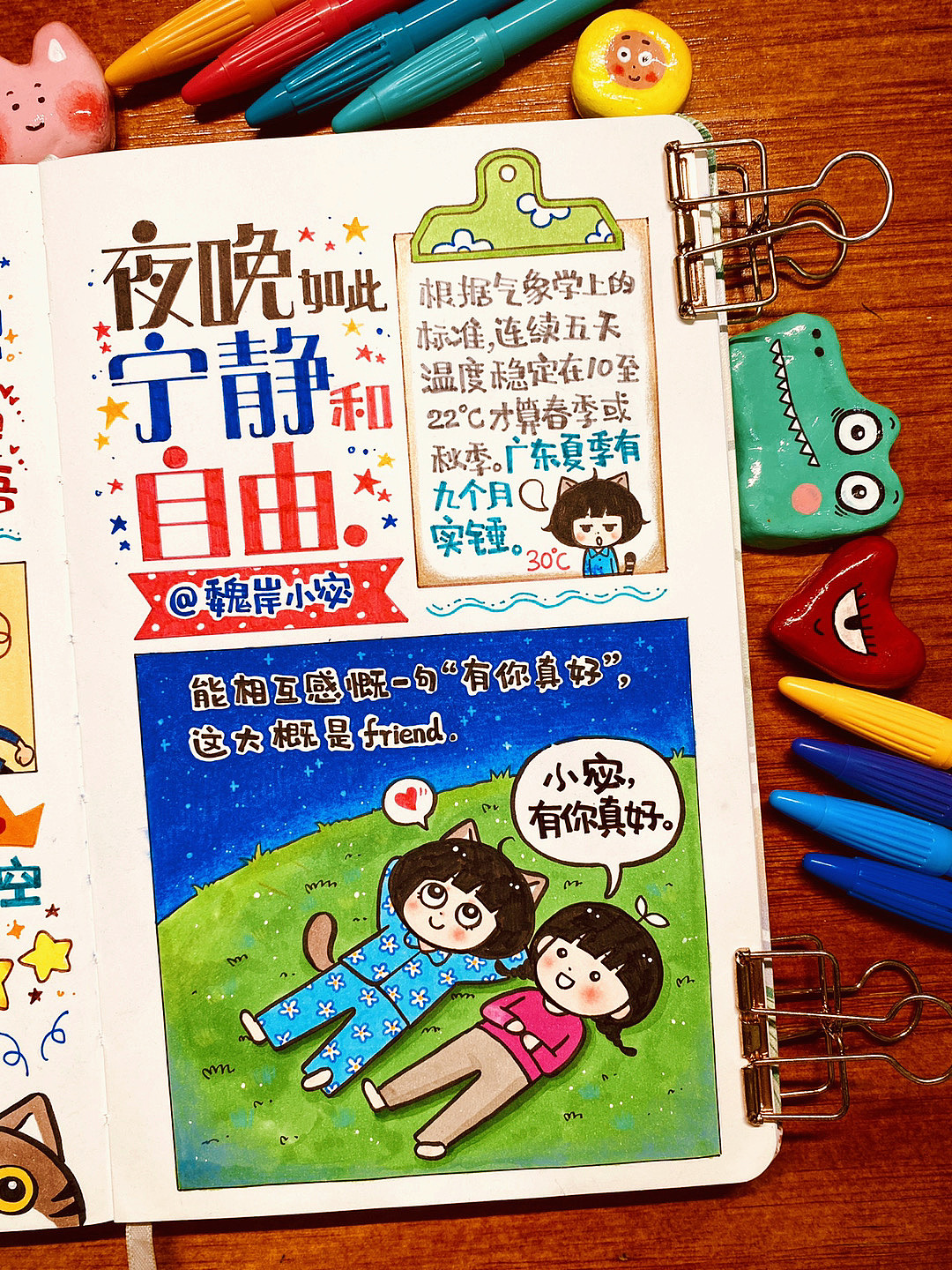 【画日记第3年】深藏Blue～Tony带水～🥳❤️（图ZMjczNzk2NDg4） - 绘本 - 站酷设计师魏岸小宓原创素材 - 站酷ZCOOL
