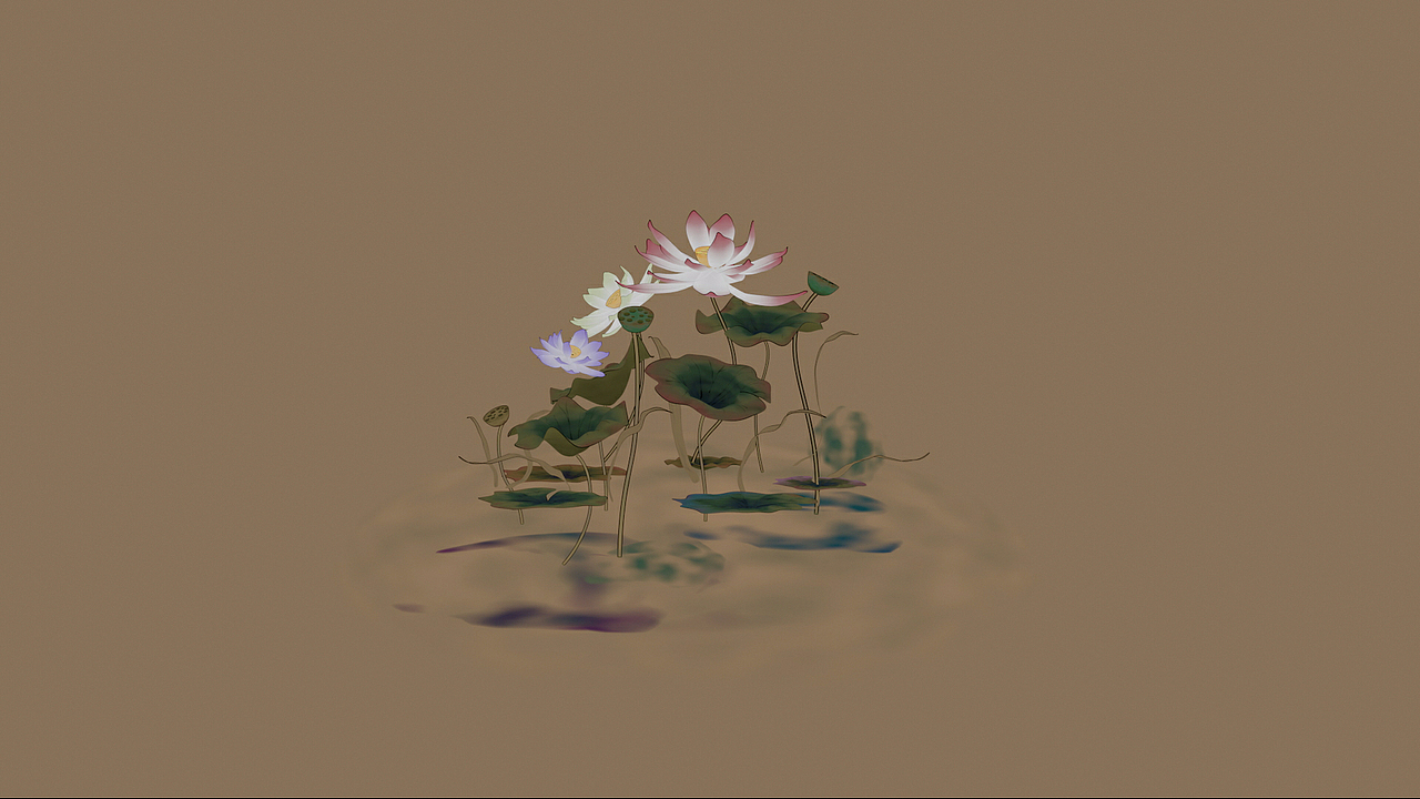 原创作品三维动画/影视blender三渲二荷花大白菜3d俺是一颗大白菜3d4