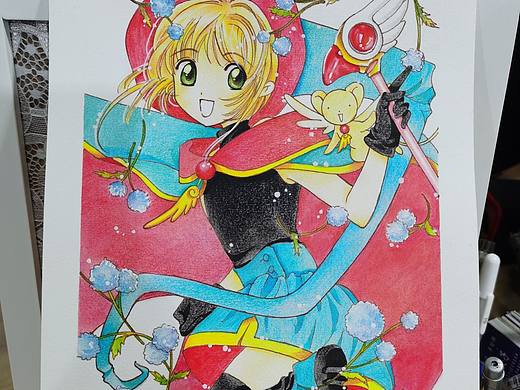 【水彩+彩铅】魔卡少女樱