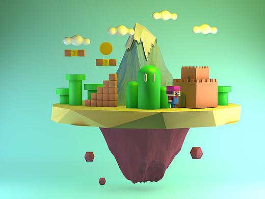 C4D简单练习-马里奥