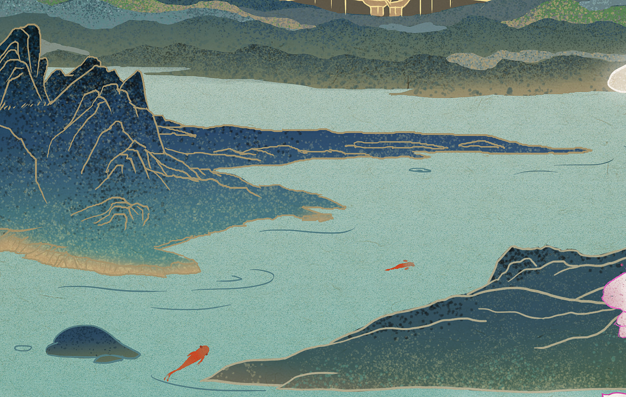 北京世园会系列插画中国馆