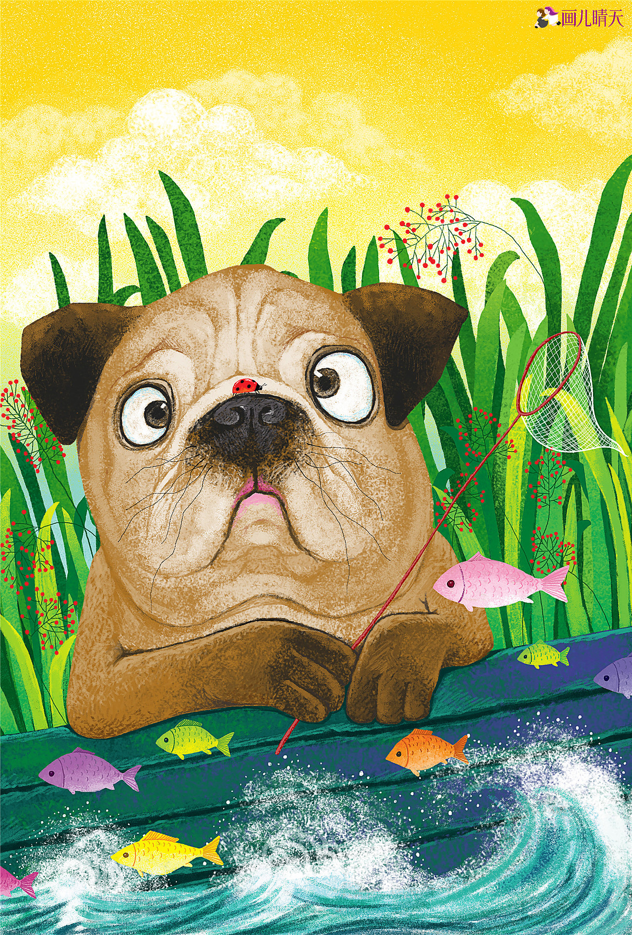 狗年画狗50多幅水墨狗画插画狗图