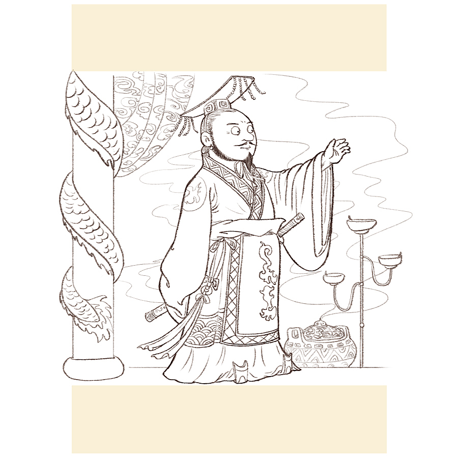 国学成语故事线稿1（图ZMTMyMzkxNDM2） - 儿童插画 - 站酷设计师虚山原创素材 - 站酷ZCOOL