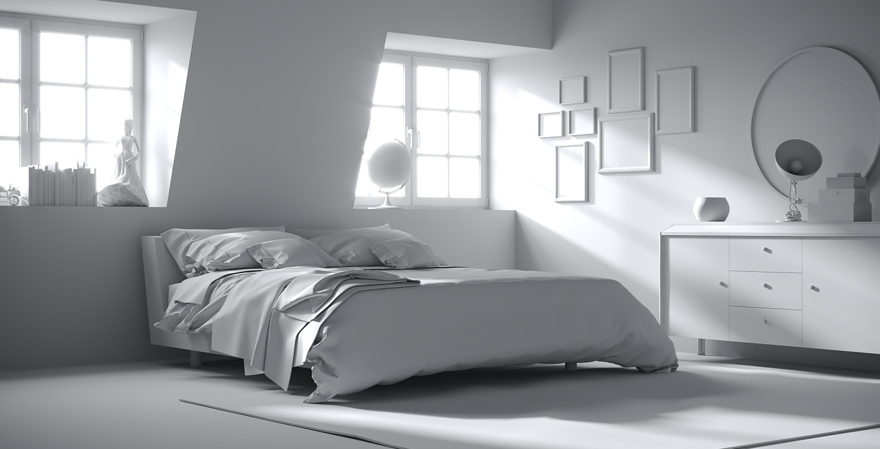 c4d室内建模渲染