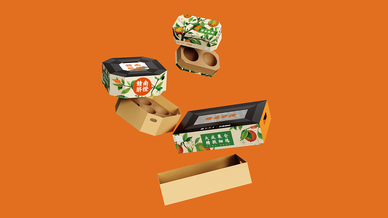 赣南脐橙农产品包装（图ZMjI4MTc2ODU2） - 包装 - 站酷设计师朗狮设计顾问原创素材 - 站酷ZCOOL