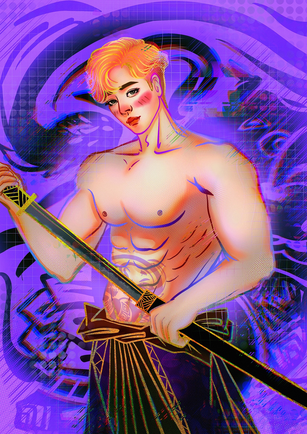 虎年四圣兽拟人（图ZMjg1NzI5NDI0） - 创作习作 - 站酷设计师浮光懵B原创素材 - 站酷ZCOOL