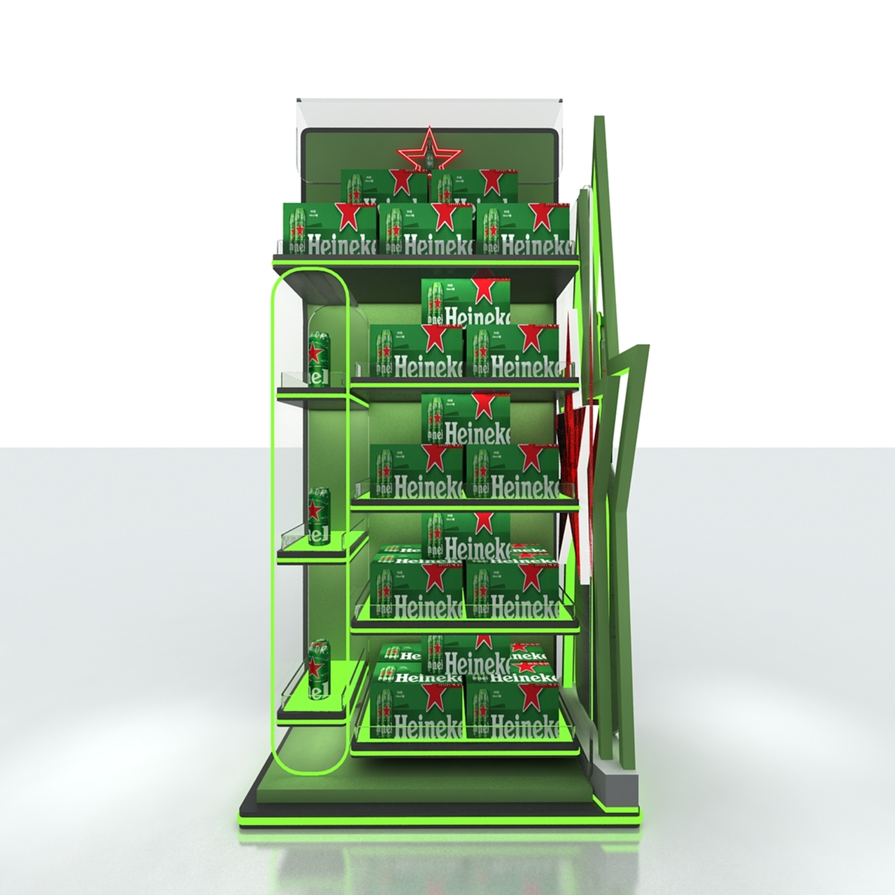喜力超市堆头 效果图设计 美陈效果图设计（图ZMTkyNjg4ODU2） - 其他三维 - 站酷设计师艺汇设计原创素材 - 站酷ZCOOL