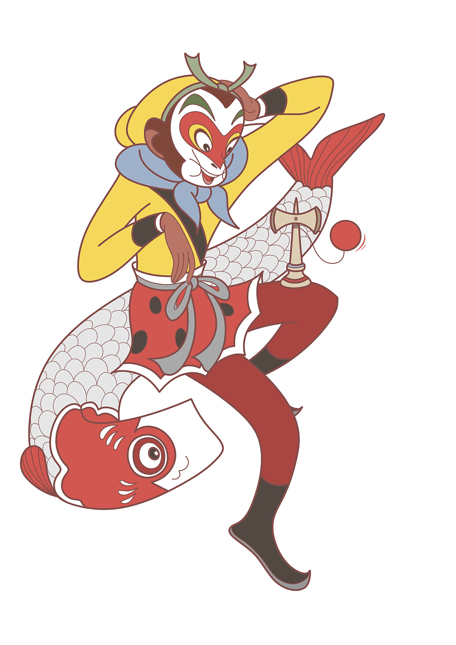 中日印象插画设计