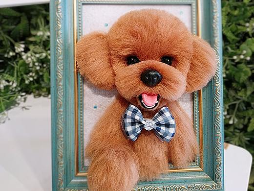 羊毛毡仿真红泰迪