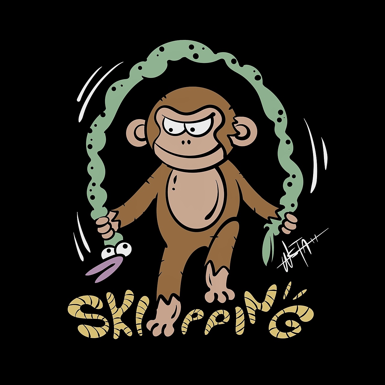 猴子美式复古插画系列