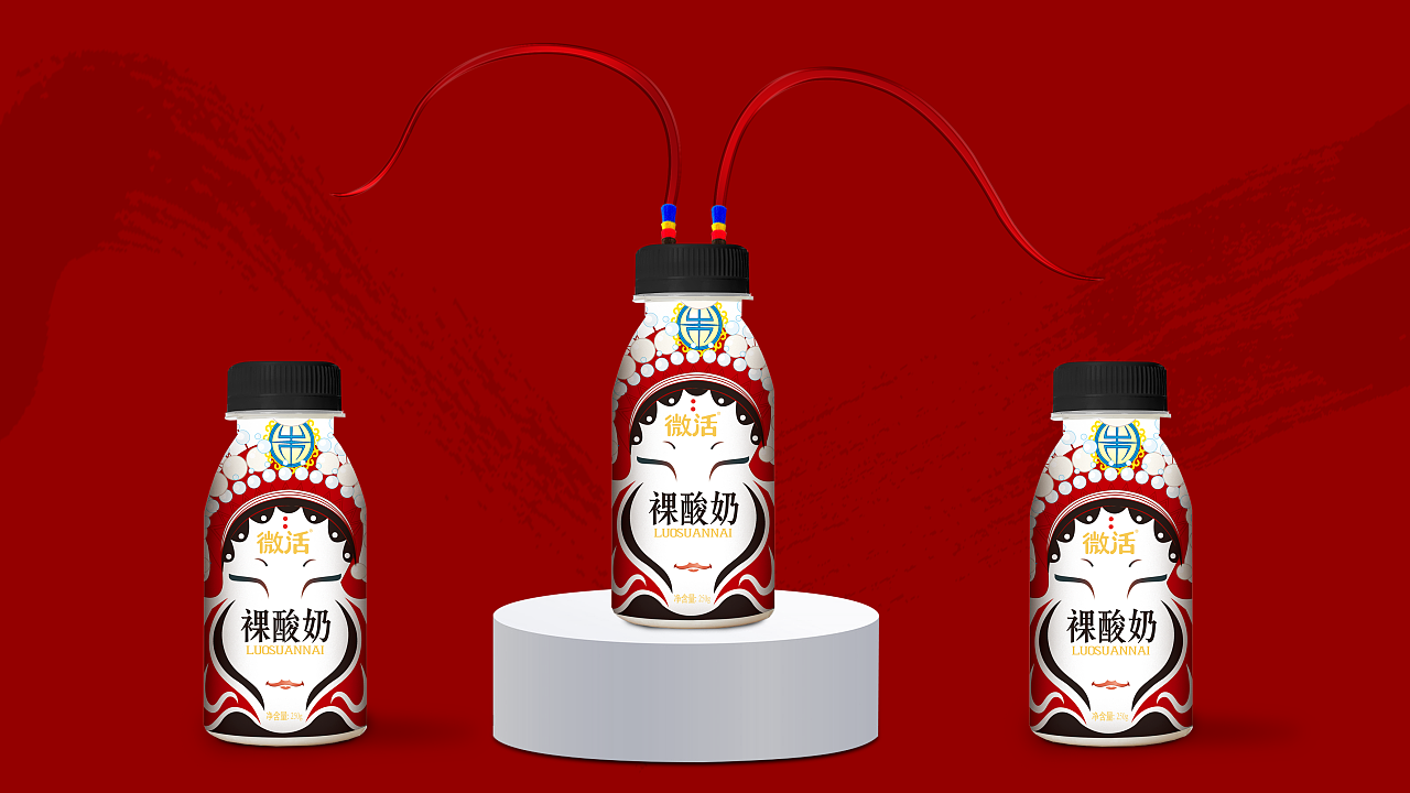 中国风酸奶包装