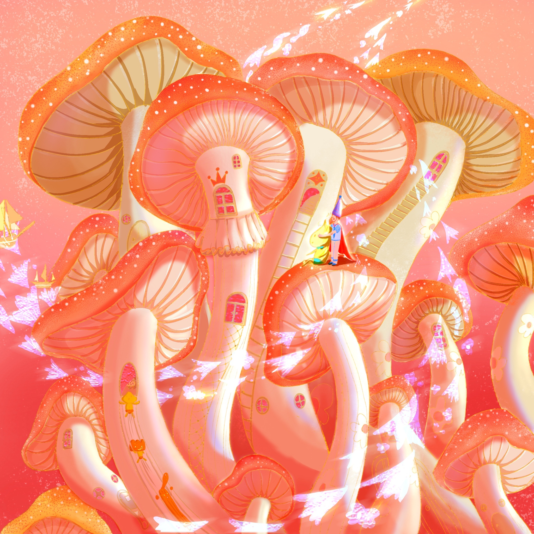 粉色星球系列|插画|儿童插画|何不hebiu - 原创作品 - 站酷 (zcool)