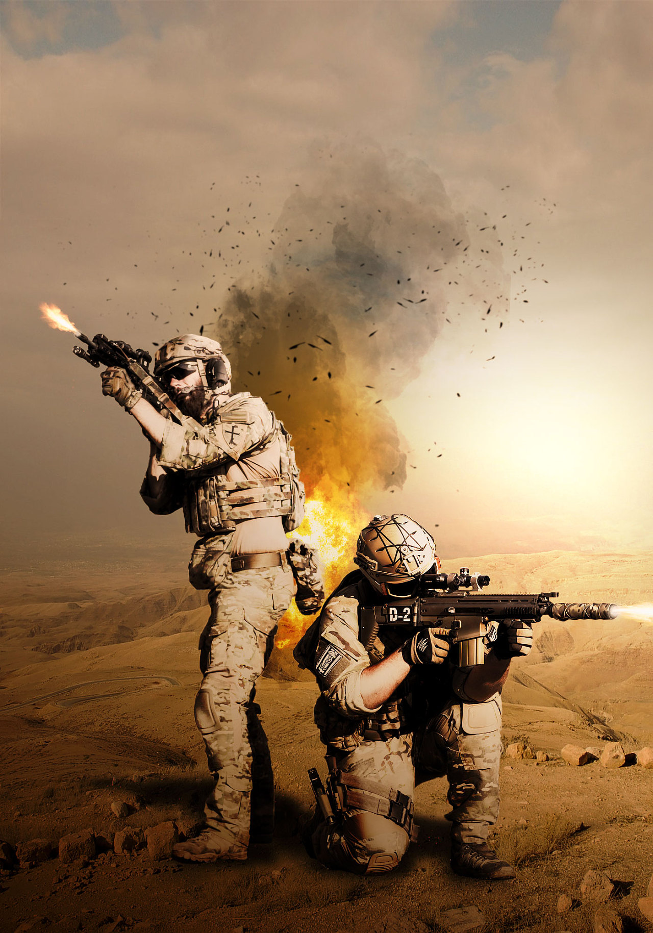 沙漠战场|平面|海报|爱合成的爸爸 - 原创作品 - 站酷 (zcool)