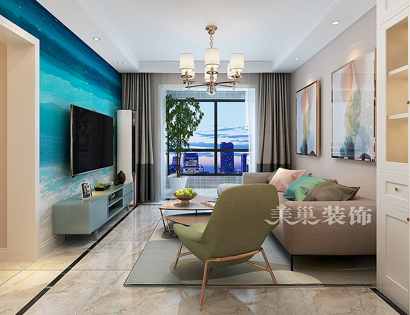 锦艺金水湾二期88平装修效果图现代简约风格更有质感