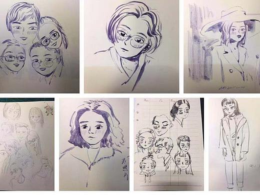 随手一画：身边的人（个人主页-ZMzEwNTg5NzI=） - 创作习作 - 站酷设计师小恰子原创素材 - 站酷ZCOOL