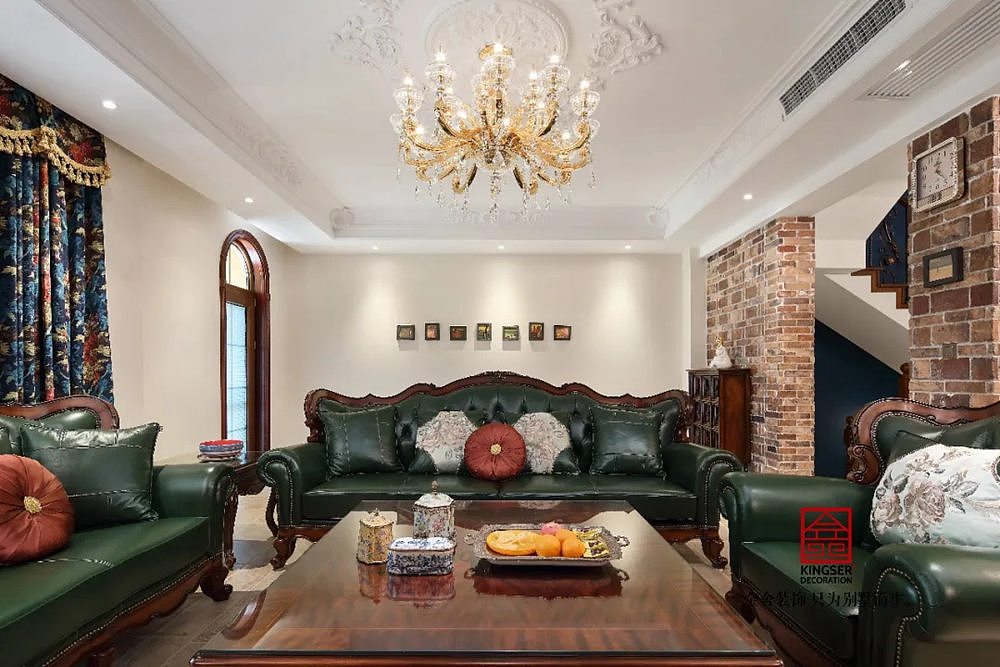 唐山金舍装饰万科红郡400平米别墅美式风格装修实景