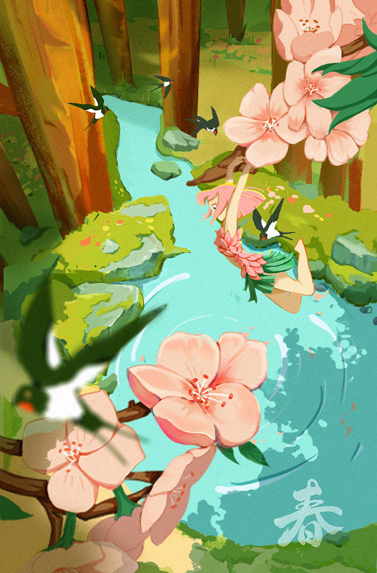 春日计划（图ZMjk4OTY2NzEy） - 艺术插画 - 站酷设计师10次雨原创素材 - 站酷ZCOOL