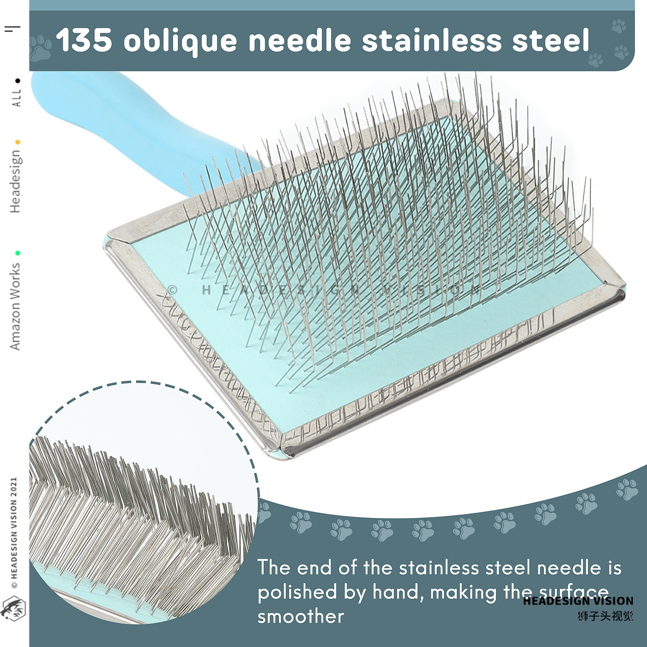 宠物刷产品拍摄_主图设计_A+页面设计-狮子头视觉