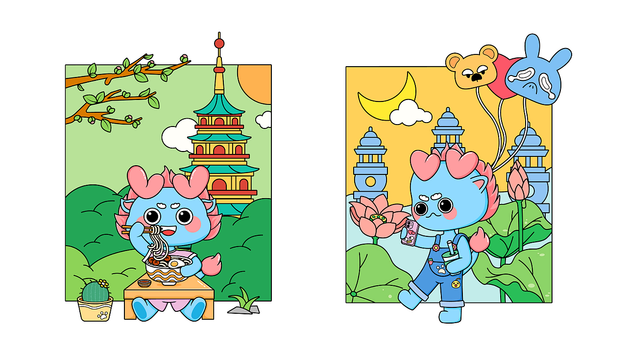 龙年卡通IP形象设计——蓝宝（图ZMzM4MDI1MTA0） - IP形象 - 站酷设计师司空SK原创素材 - 站酷ZCOOL