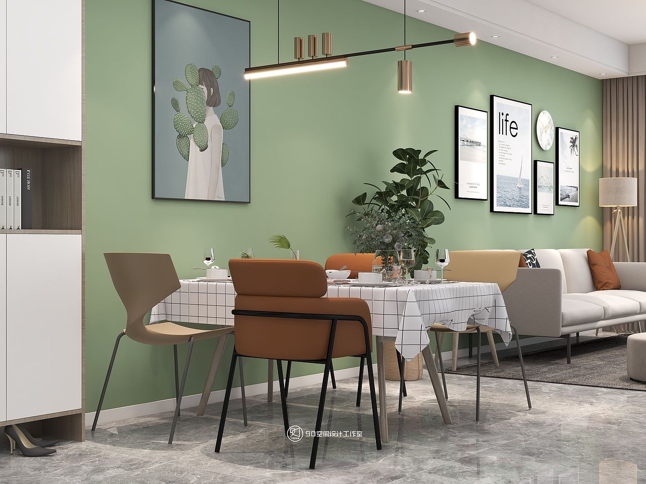 90空间设计∣130㎡北欧风格，治愈系家居，满目皆温柔（图ZMzI1MDMzNjI4） - 家装设计 - 站酷设计师设计师赵响原创素材 - 站酷ZCOOL