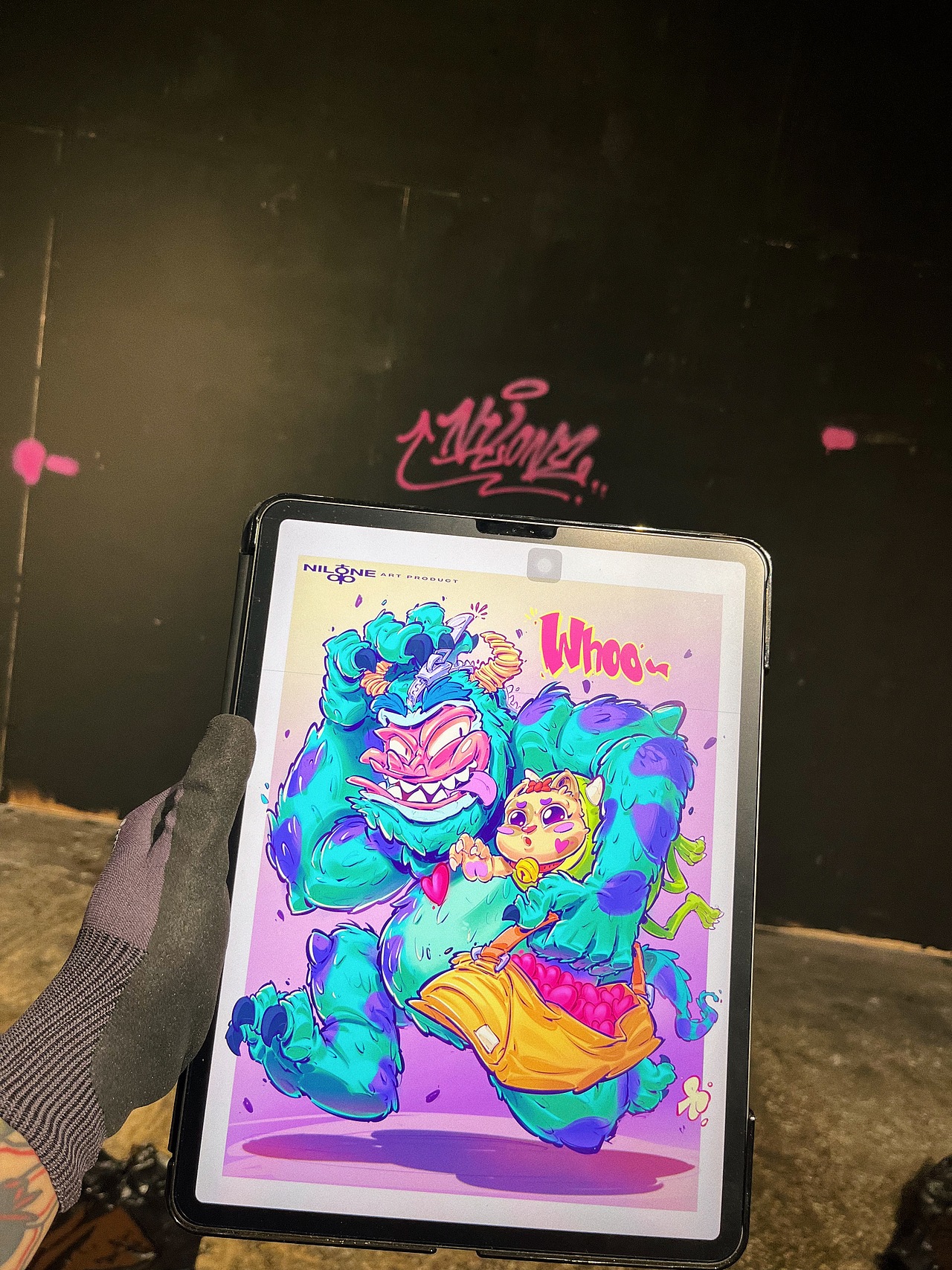 NILone涂鸦作品分享——《偷心毛怪》