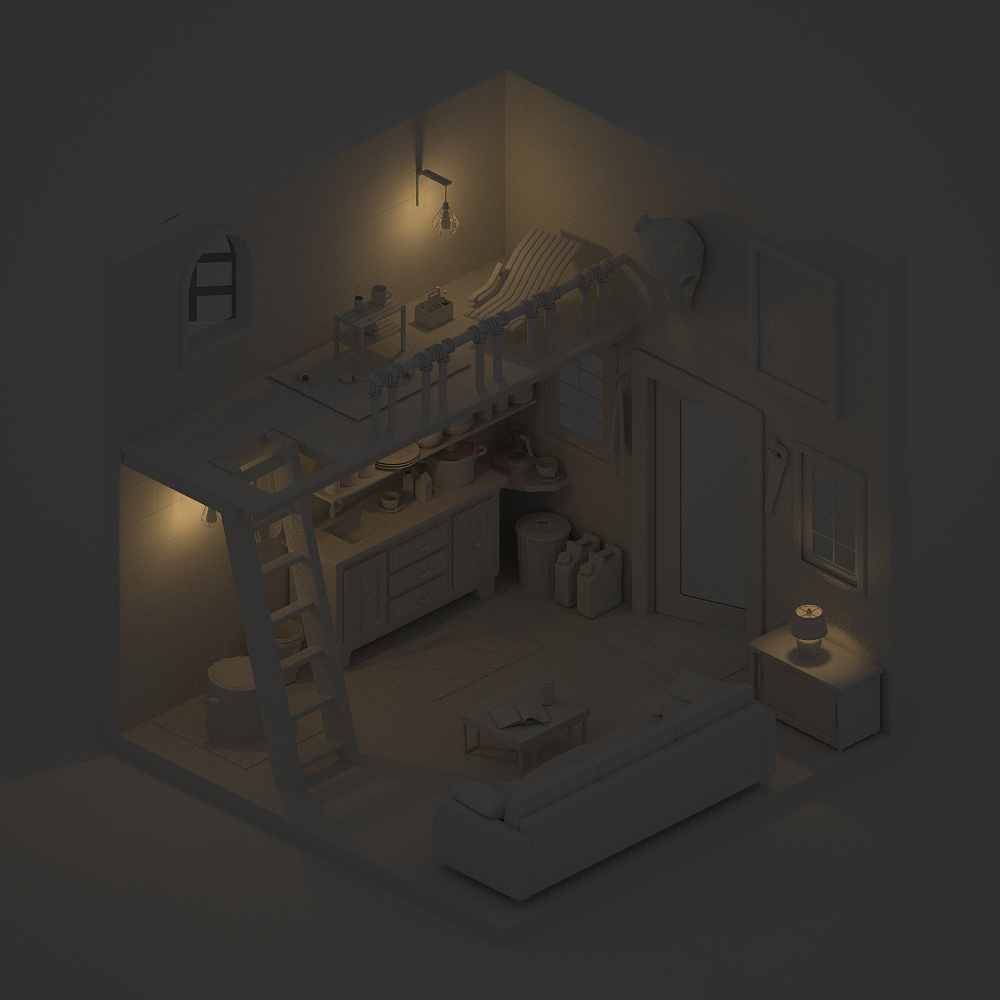 蜂巢行动——深夜小屋（图ZMzIzMTAzODEy） - 场景 - 站酷设计师兿澤原创素材 - 站酷ZCOOL