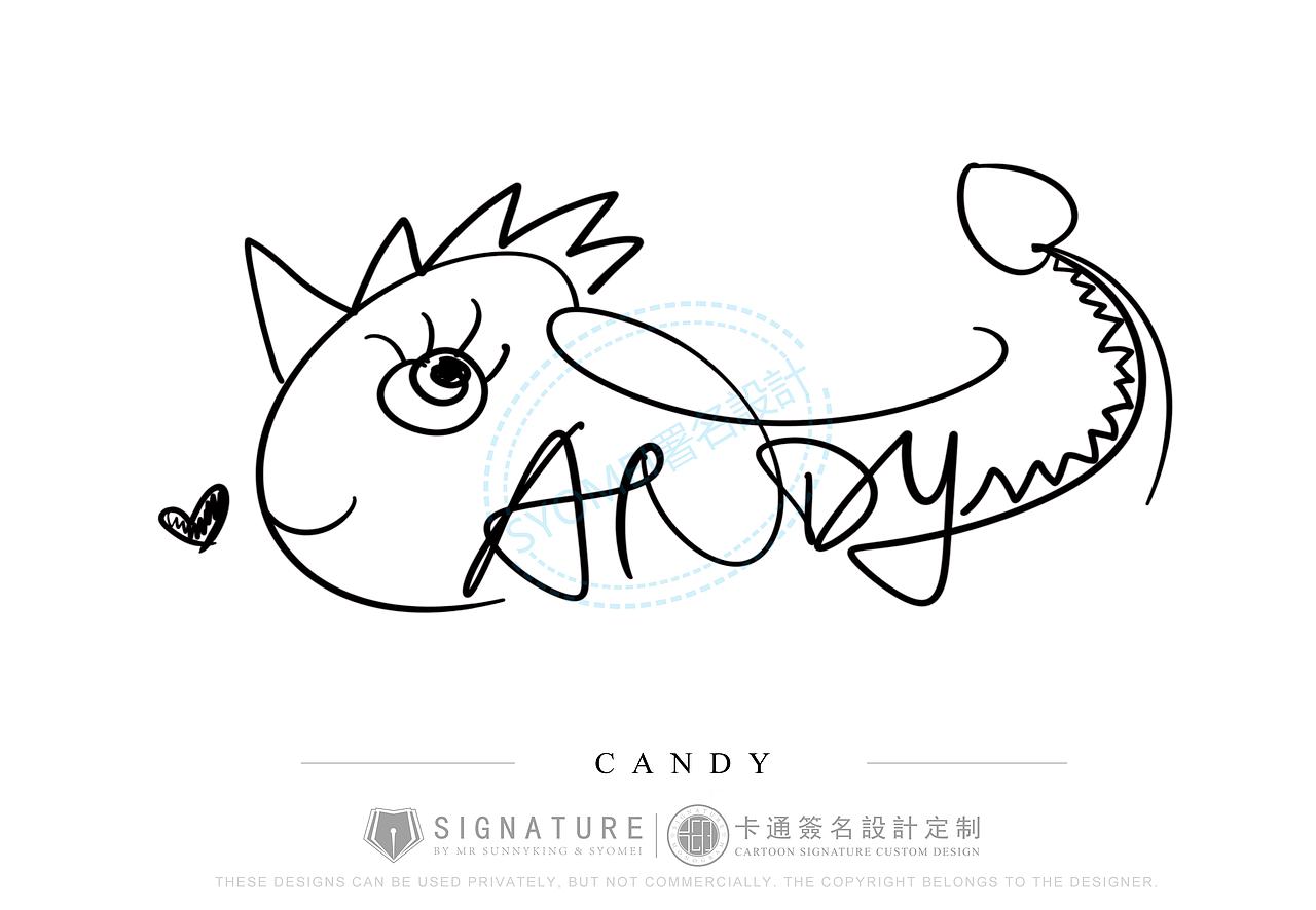 CARTOON SIGNATURE DESIGN卡通签名设计定制