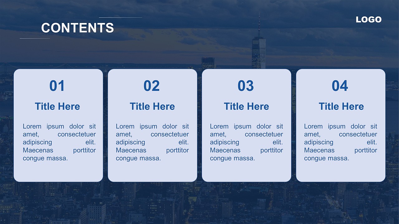 PPT模板-深蓝简洁