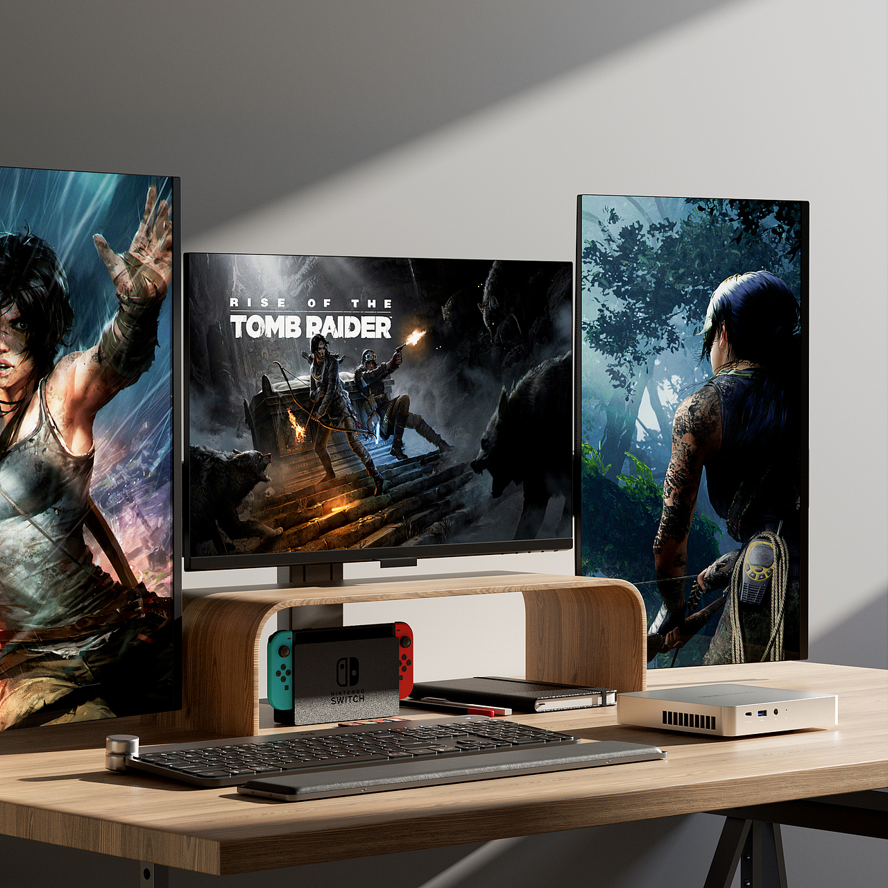 巴掌大的电脑 产品渲染