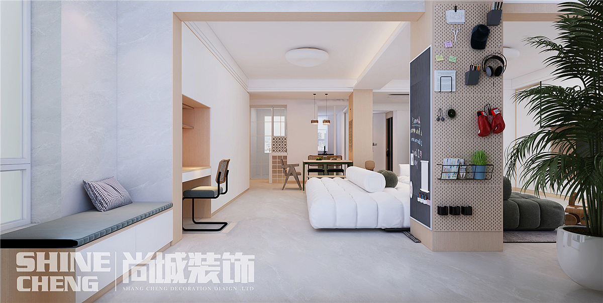 泰安卧龙大观小区144平北欧风格装饰设计效果图案例（图ZMzA0NTIzNDk2） - 家装设计 - 站酷设计师泰安尚城装饰原创素材 - 站酷ZCOOL