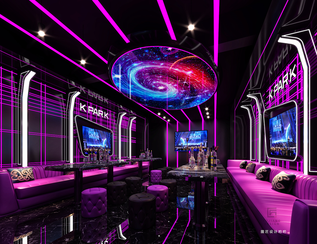 创意+科技,KTV装饰升级,年轻人都喜欢的调调!