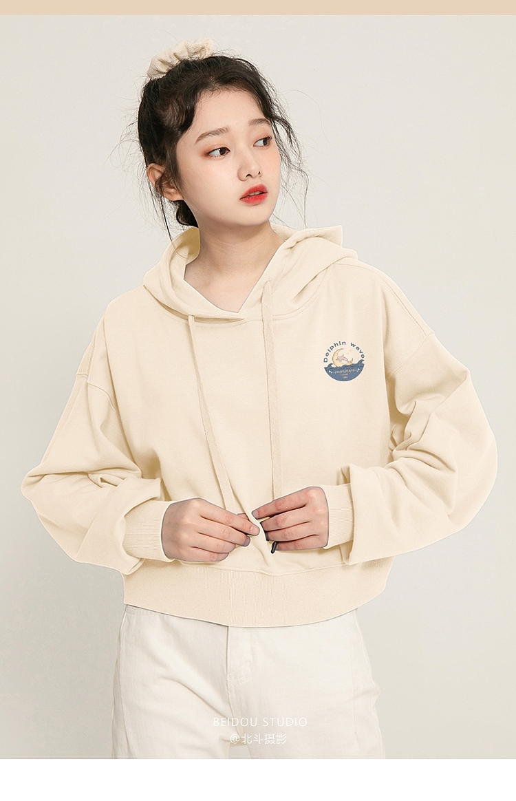 模特拍摄 连帽卫衣女春秋