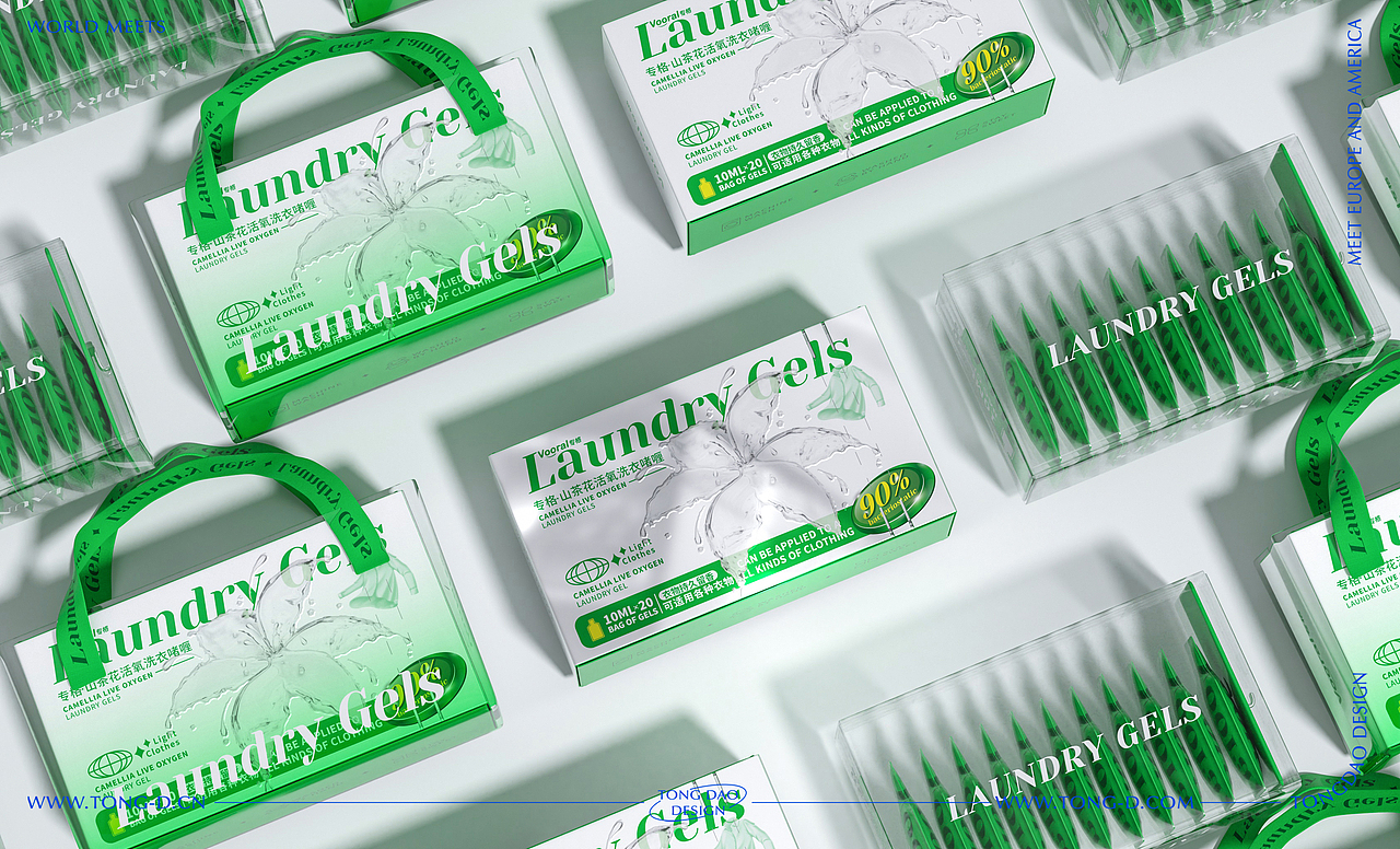 专格×同道设计 |山茶花洗衣啫喱·洗衣凝珠包装设计