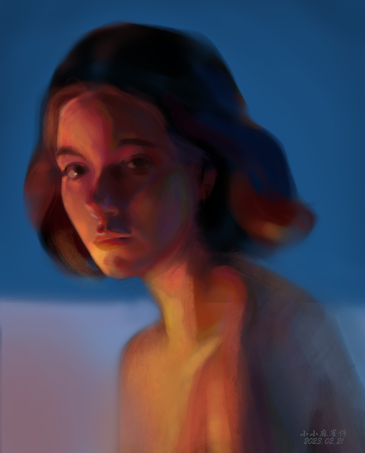 11—绘画星球打卡—侧脸妹