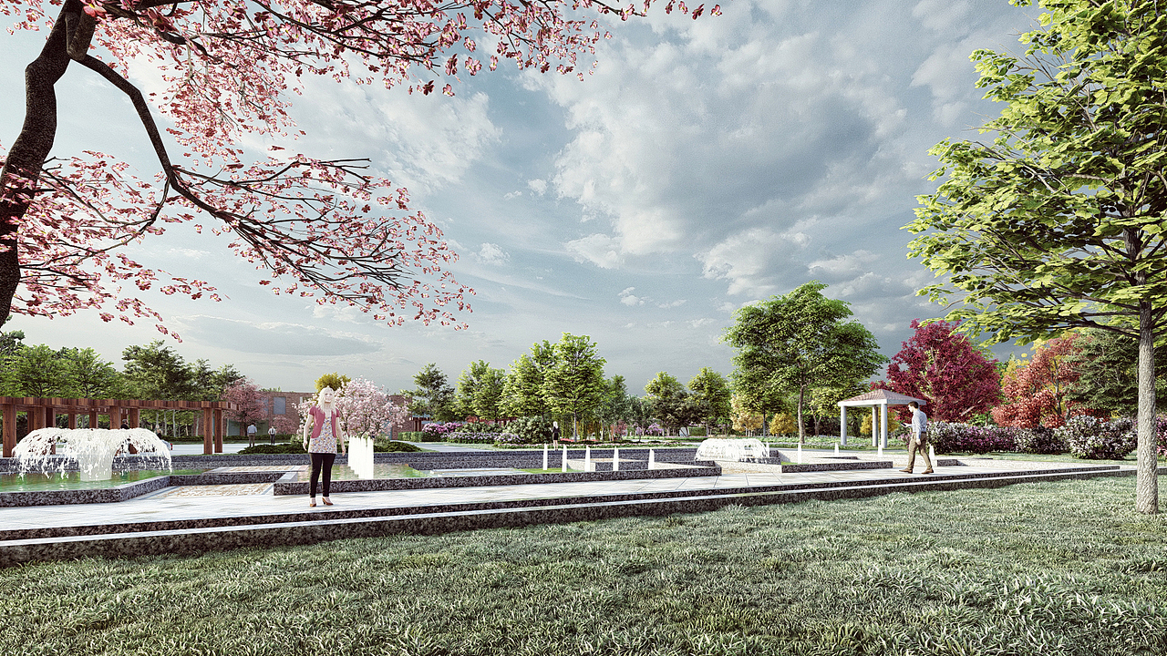 大学生活动中心建筑景观设计（图ZMzEwODUzMzc2） - 景观设计 - 站酷设计师索梵设计原创素材 - 站酷ZCOOL