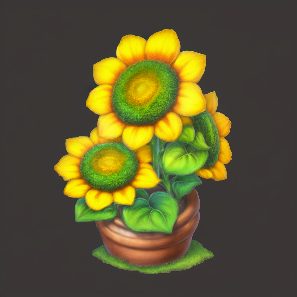 AI-卡通-花花草草